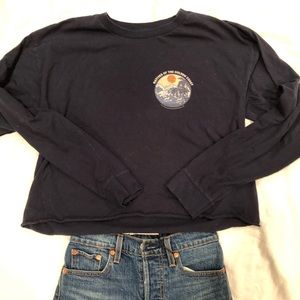 J Galt long sleeve oversized crop long sleeve tee